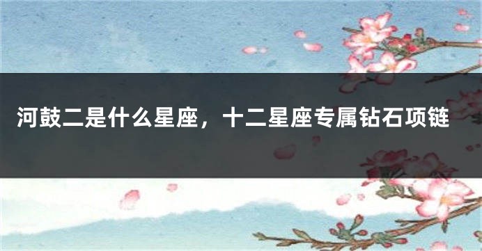 河鼓二是什么星座，十二星座专属钻石项链