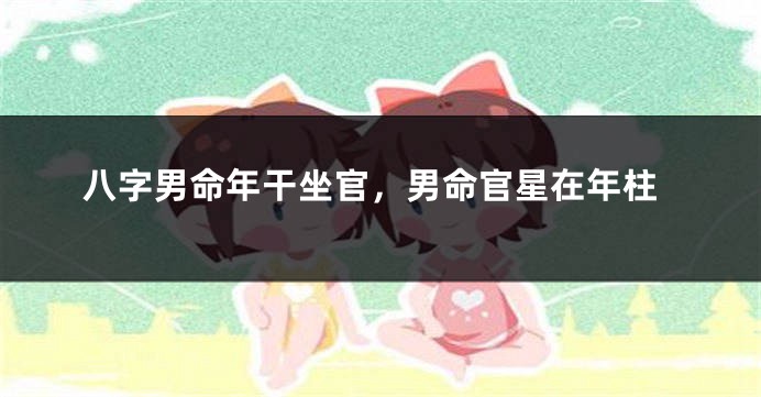 八字男命年干坐官，男命官星在年柱