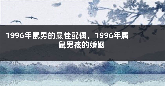 1996年鼠男的最佳配偶，1996年属鼠男孩的婚姻