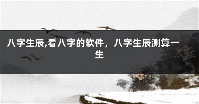 八字生辰,看八字的软件,八字生辰测算一生