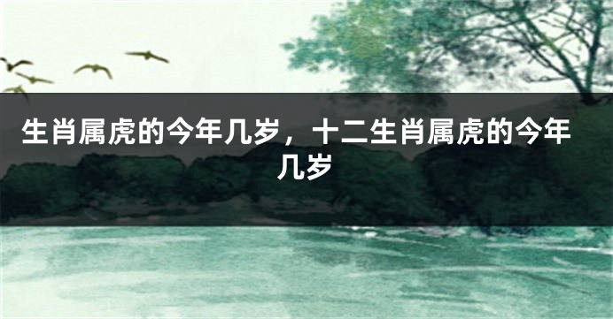 生肖属虎的今年几岁，十二生肖属虎的今年几岁