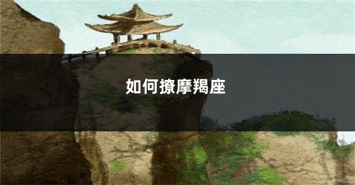 如何撩摩羯座