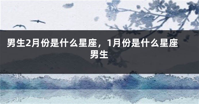 男生2月份是什么星座，1月份是什么星座男生
