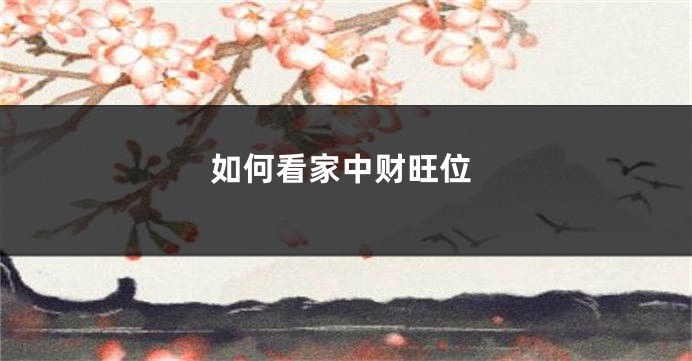 如何看家中财旺位