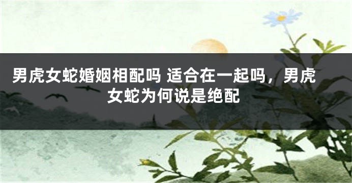 男虎女蛇婚姻相配吗 适合在一起吗，男虎女蛇为何说是绝配