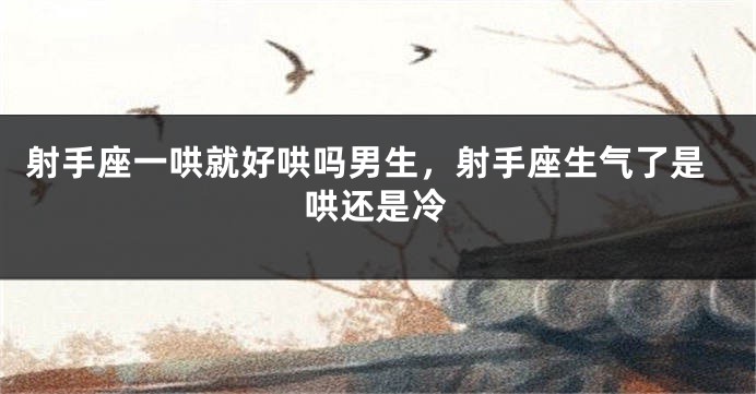射手座一哄就好哄吗男生，射手座生气了是哄还是冷