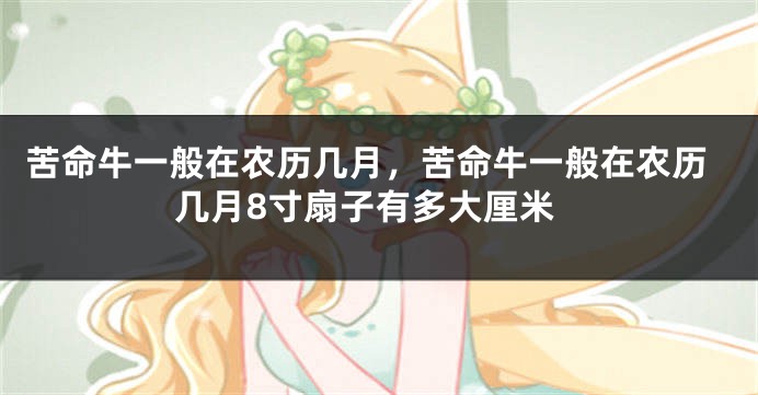 苦命牛一般在农历几月，苦命牛一般在农历几月8寸扇子有多大厘米