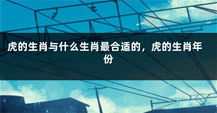 虎的生肖与什么生肖最合适的，虎的生肖年份