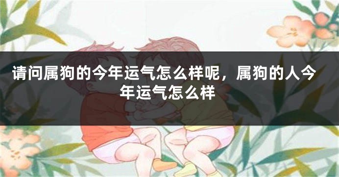 请问属狗的今年运气怎么样呢，属狗的人今年运气怎么样