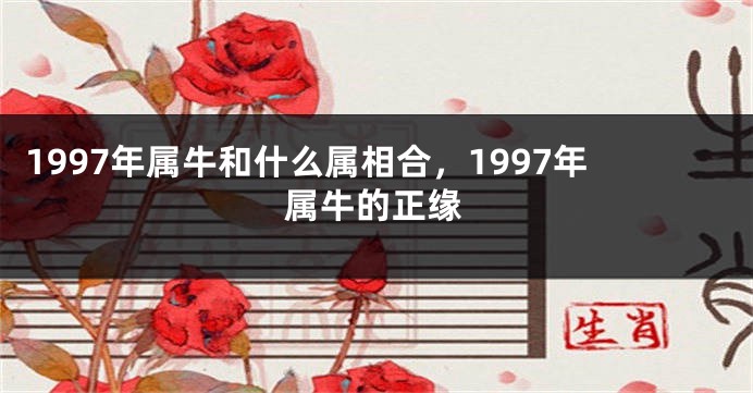 1997年属牛和什么属相合，1997年属牛的正缘