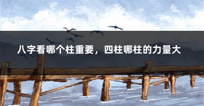 八字看哪个柱重要，四柱哪柱的力量大