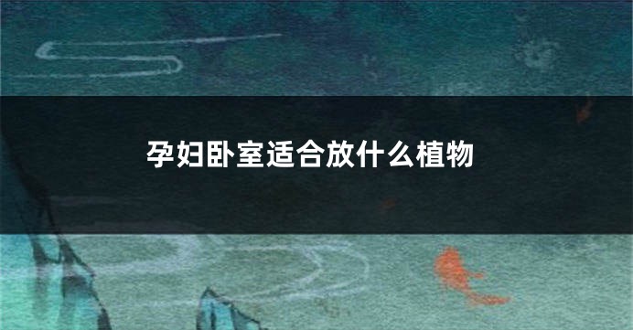 孕妇卧室适合放什么植物