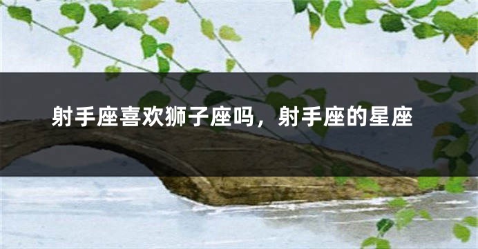 射手座喜欢狮子座吗，射手座的星座