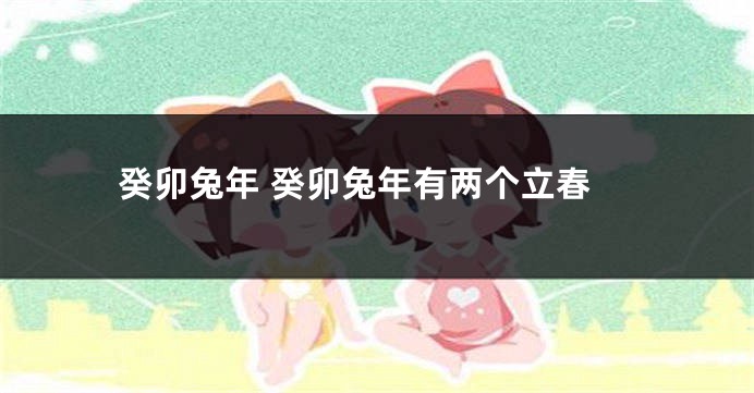 癸卯兔年 癸卯兔年有两个立春