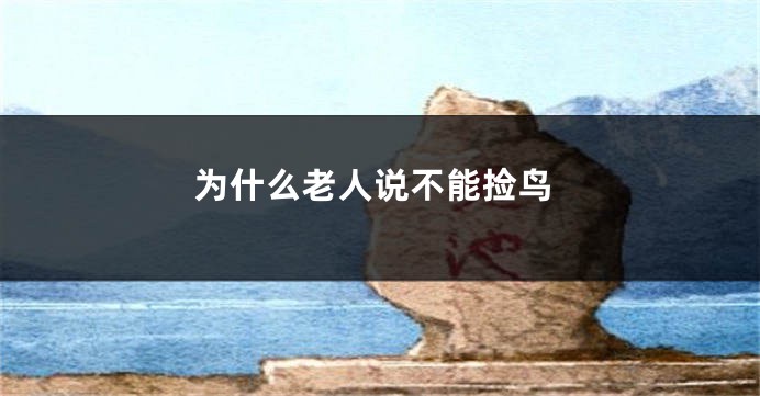 为什么老人说不能捡鸟