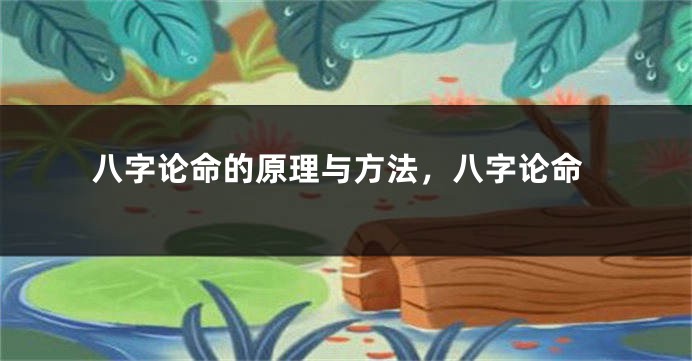 八字论命的原理与方法，八字论命