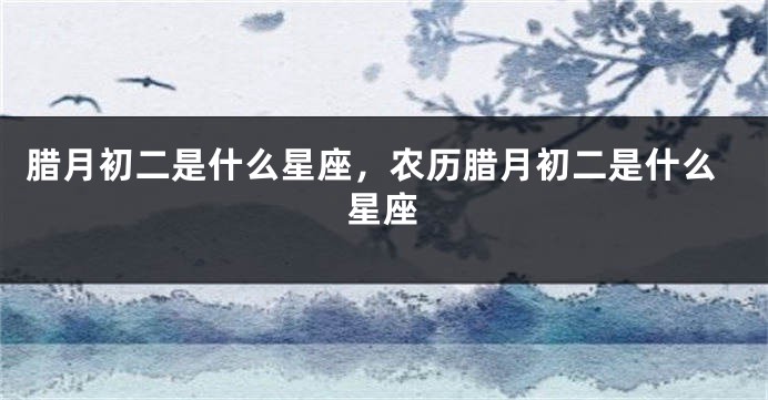 腊月初二是什么星座，农历腊月初二是什么星座