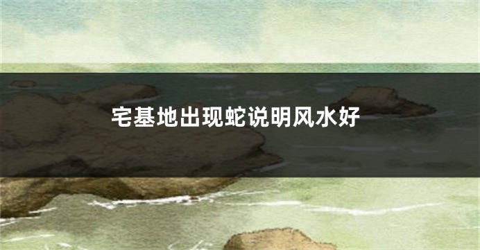 宅基地出现蛇说明风水好