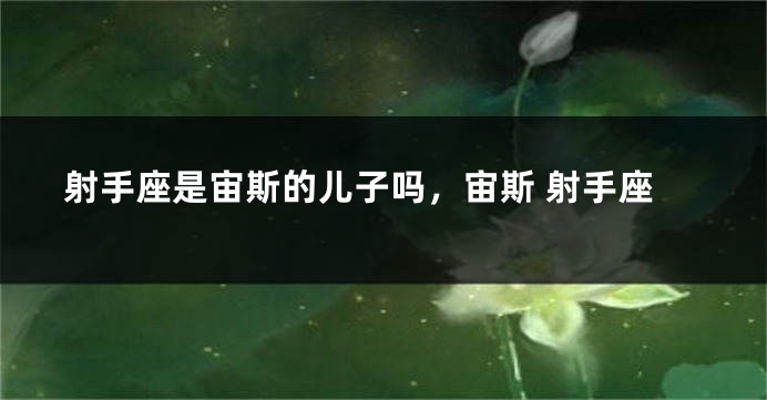 射手座是宙斯的儿子吗，宙斯 射手座