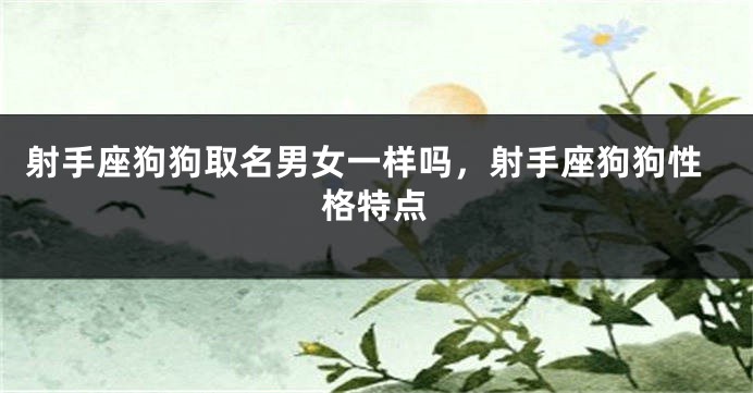 射手座狗狗取名男女一样吗，射手座狗狗性格特点