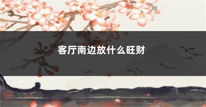 客厅南边放什么旺财
