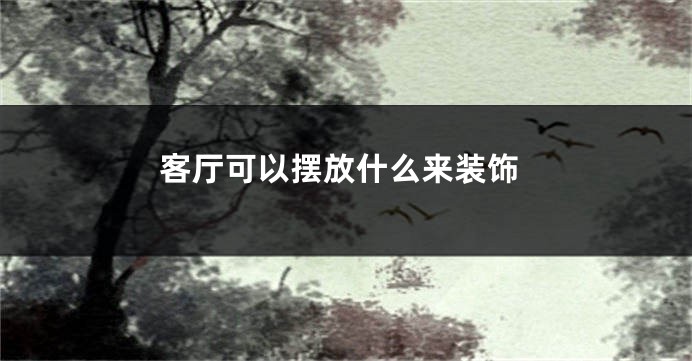 客厅可以摆放什么来装饰