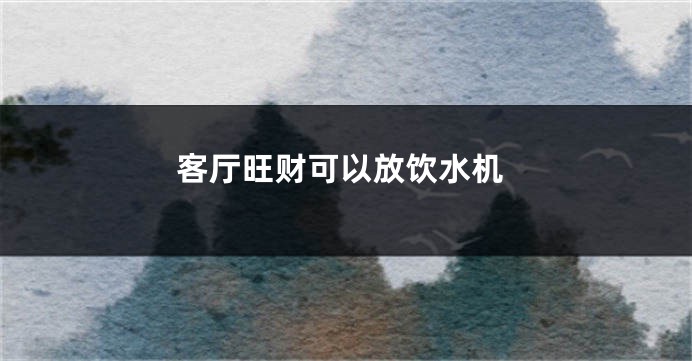 客厅旺财可以放饮水机