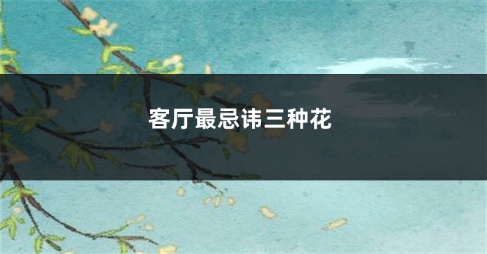 客厅最忌讳三种花