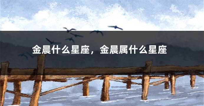 金晨什么星座，金晨属什么星座
