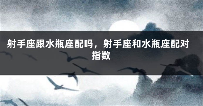 射手座跟水瓶座配吗，射手座和水瓶座配对指数