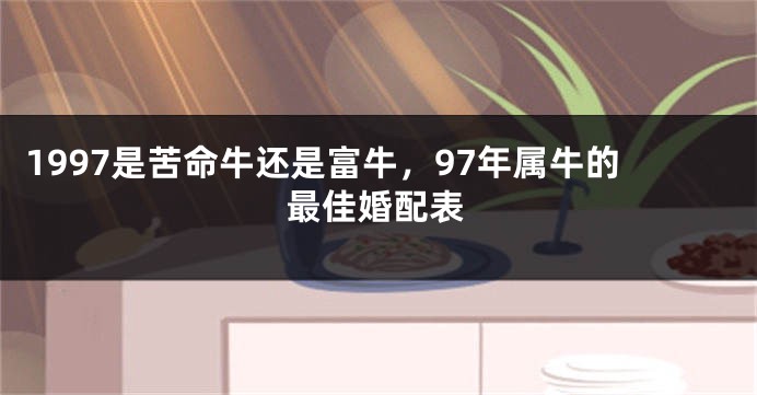 1997是苦命牛还是富牛，97年属牛的最佳婚配表