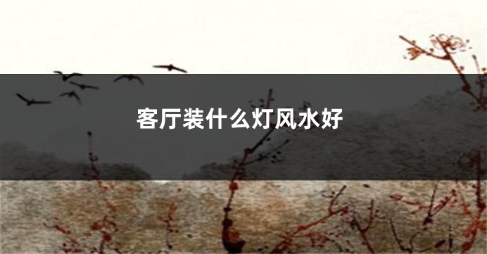 客厅装什么灯风水好