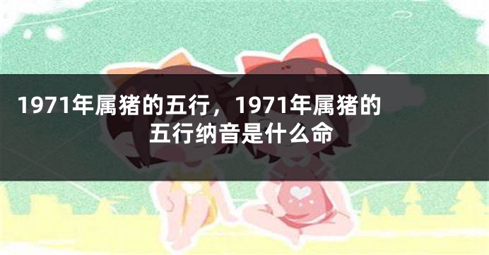1971年属猪的五行，1971年属猪的五行纳音是什么命