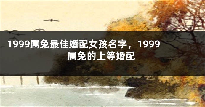 1999属兔最佳婚配女孩名字，1999属兔的上等婚配