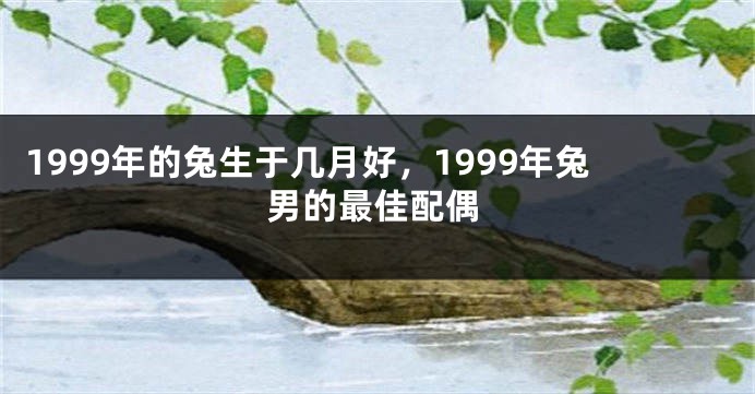 1999年的兔生于几月好，1999年兔男的最佳配偶