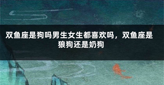 双鱼座是狗吗男生女生都喜欢吗，双鱼座是狼狗还是奶狗