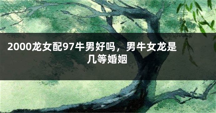 2000龙女配97牛男好吗，男牛女龙是几等婚姻