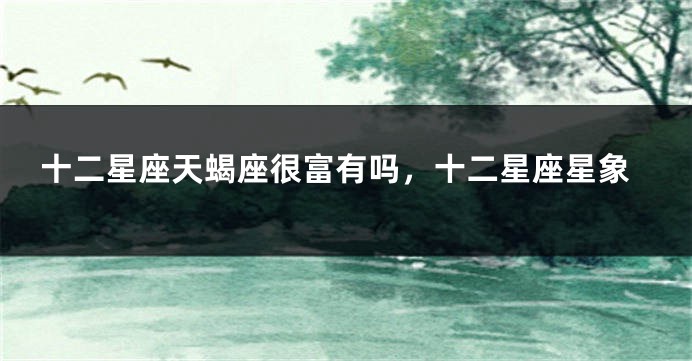 十二星座天蝎座很富有吗，十二星座星象