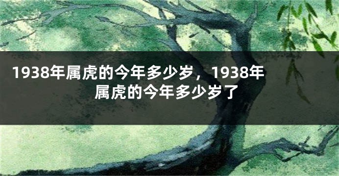 1938年属虎的今年多少岁，1938年属虎的今年多少岁了