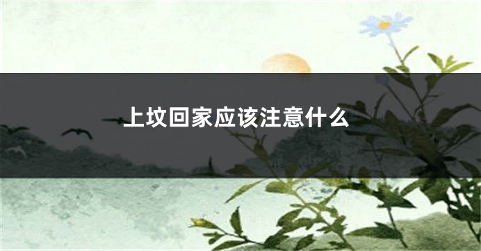 上坟回家应该注意什么