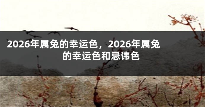 2026年属兔的幸运色,2026年属兔的幸运色和忌讳色