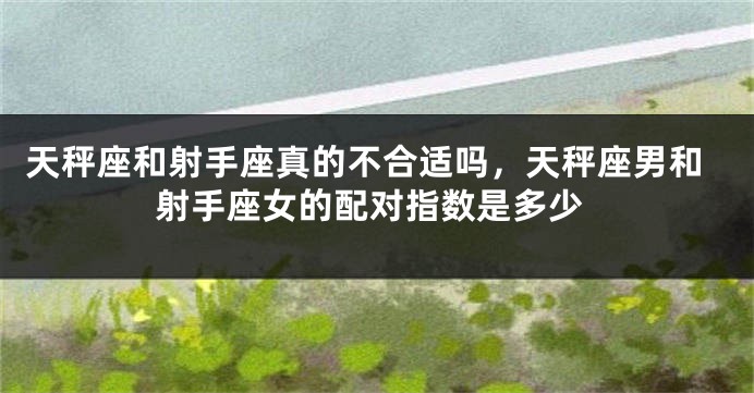 天秤座和射手座真的不合适吗，天秤座男和射手座女的配对指数是多少