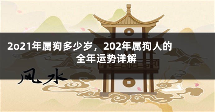 2o21年属狗多少岁，202年属狗人的全年运势详解