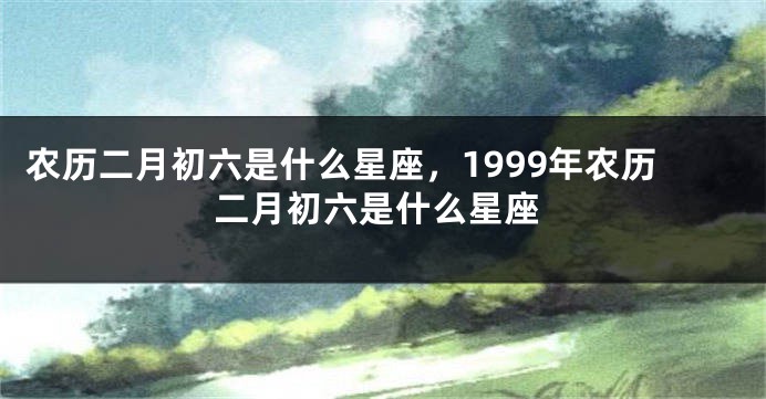 农历二月初六是什么星座，1999年农历二月初六是什么星座