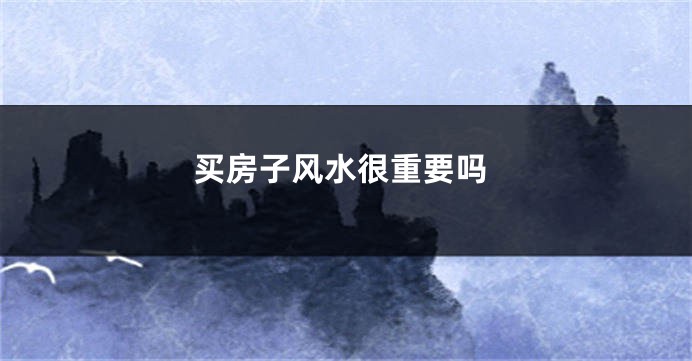 买房子风水很重要吗