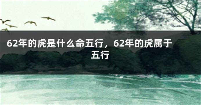 62年的虎是什么命五行，62年的虎属于五行