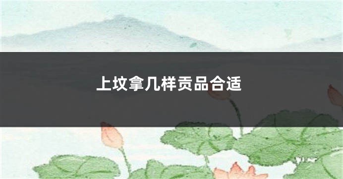 上坟拿几样贡品合适