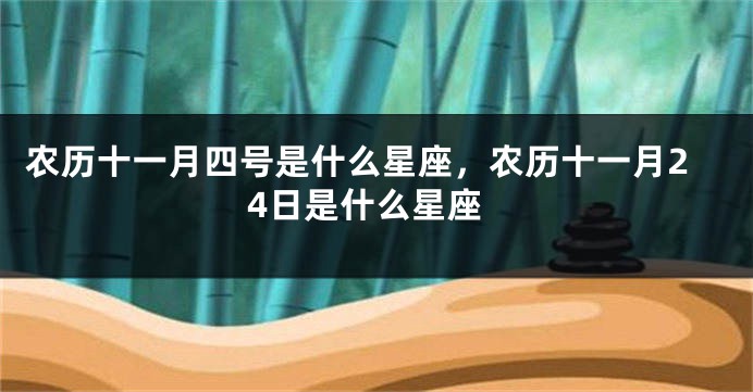 农历十一月四号是什么星座，农历十一月24日是什么星座