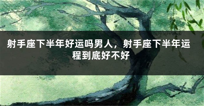 射手座下半年好运吗男人，射手座下半年运程到底好不好