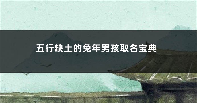 五行缺土的兔年男孩取名宝典
